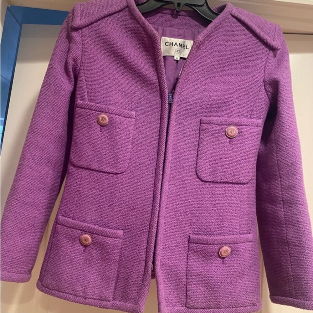2020 purple cc rogo buttom Jacket